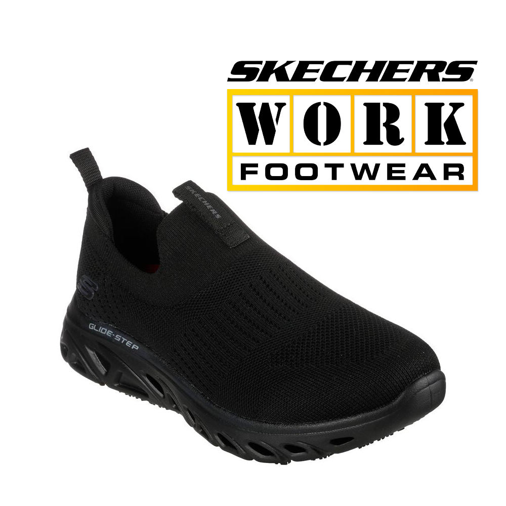 SKECHERS Women s Work Relaxed Fit Glide Step 1 1 4 Inch Heel Slip Res