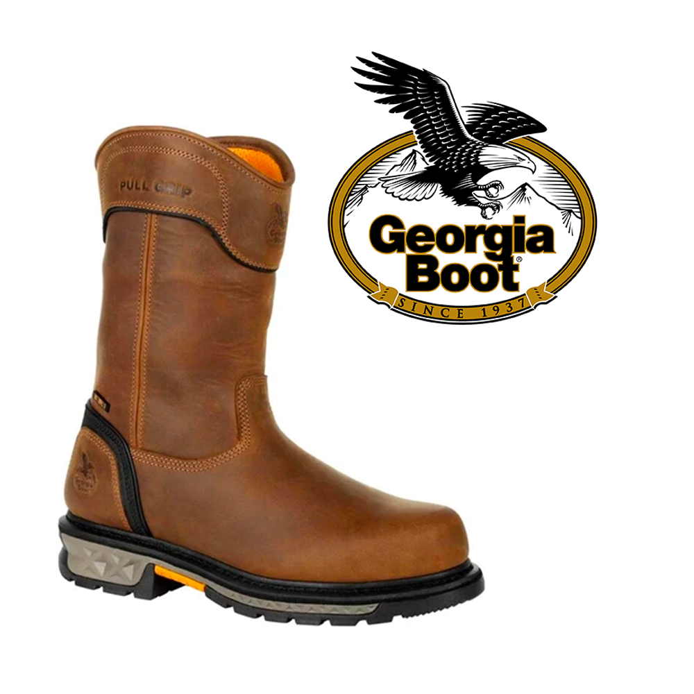 Georgia Boot Carbo-Tec LTX Waterproof Brown Leather ASTM Work Pull On Boots Georgia Boot Carbo-Tec LTX Waterproof Composite Toe Pull On Boot main image 4