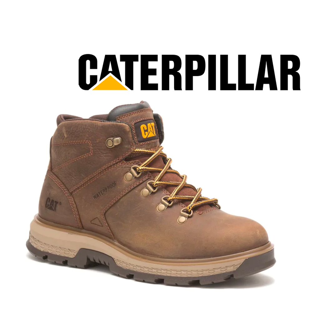 Men\'s CAT Exposition Hiker Waterproof SOFT TOE Boot P51061 Brown Size 12 Men main image 2