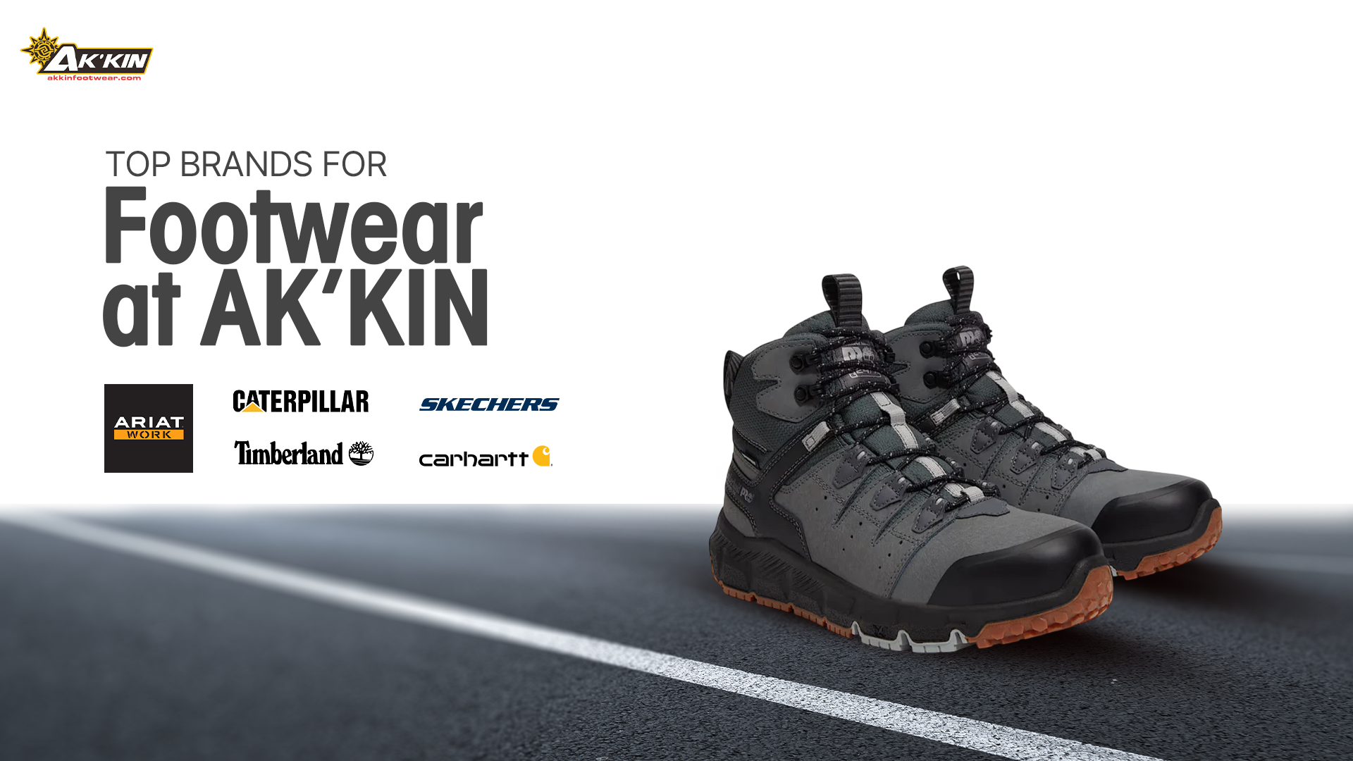Top Brands for Footwear at AKKIN: Ariat Work, Timberland, Caterpillar ...