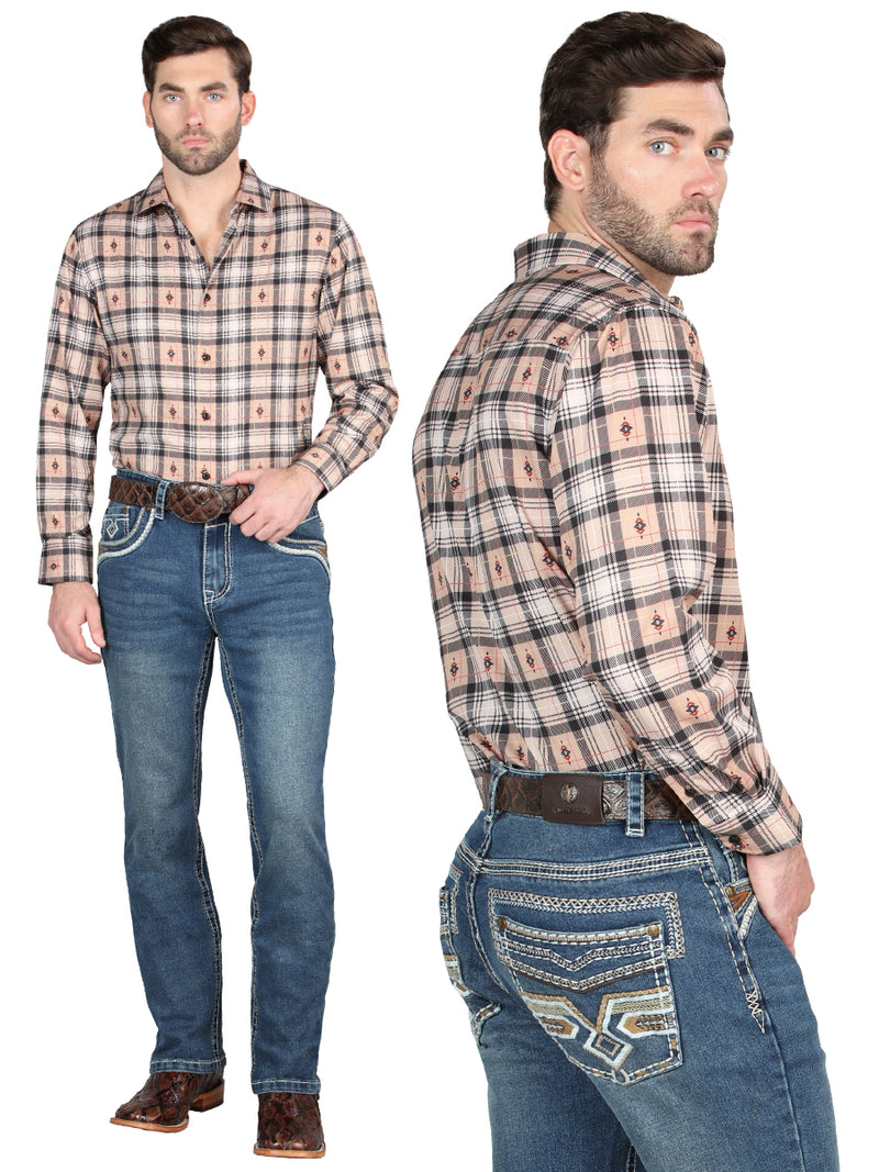 EL CENTENARIO Jeans de mezclilla premium con corte de bota para hombre 45021