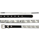 EL GENERAL Faux Leather Allover Rhinestones Hatband