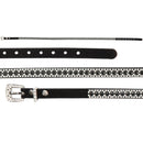 EL GENERAL Faux Leather with Black & Clear Rhinestone Pattern Hatband 45228