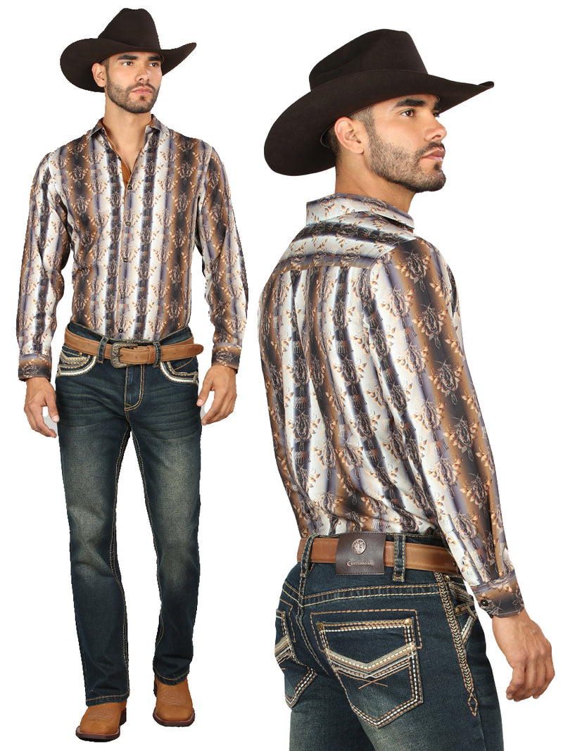 Jeans bootcut premium con detalles bordados para hombre de EL CENTENARIO