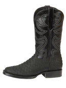 EL GENERAL Men’s Rodeo Python Print Western Boot, Black