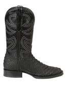 EL GENERAL Men’s Rodeo Python Print Western Boot, Black
