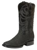 EL GENERAL Men’s Rodeo Python Print Western Boot, Black
