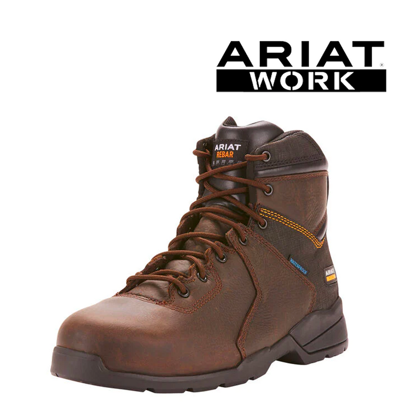 ARIAT Men's Rebar Flex Protect 6 Inch Waterproof Carbon Toe 10025009