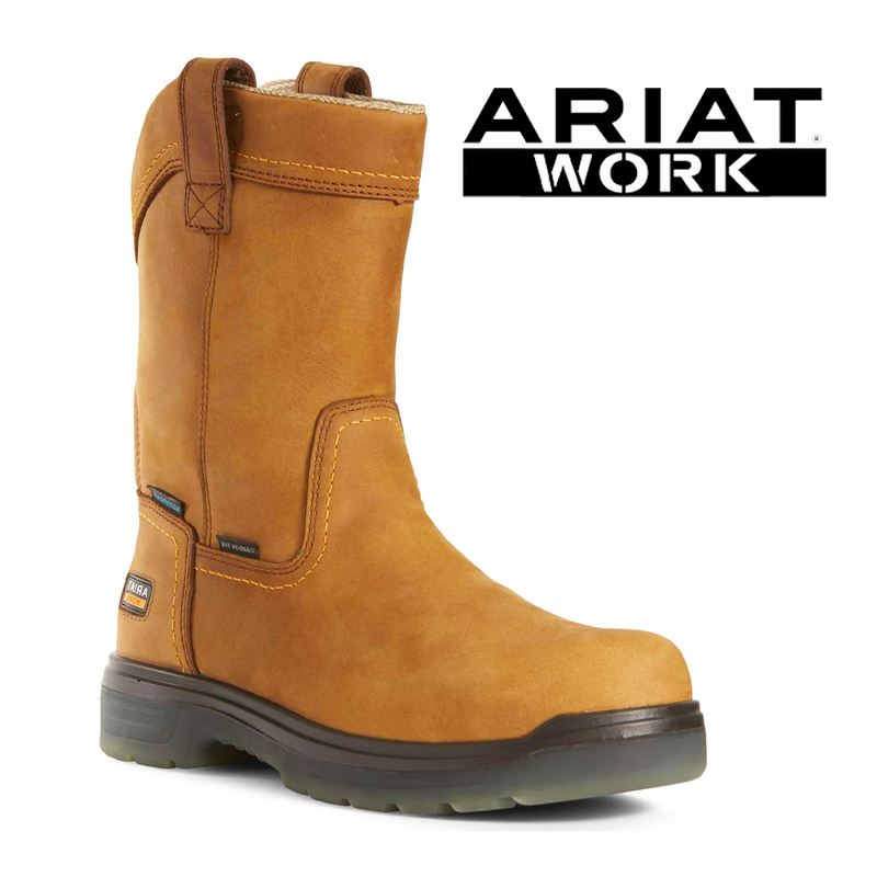 ARIAT Men's Turbo Pull-On Waterproof Carbon Toe Work Boot 10027328