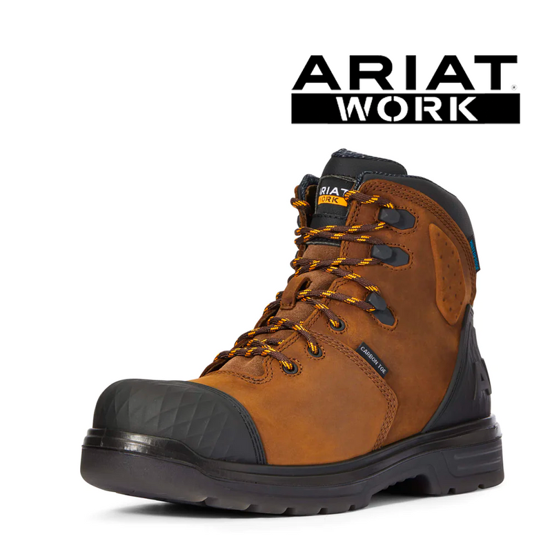 ARIAT Men's Turbo Outlaw 6 Inch Waterproof Carbon Toe Work Boot 10033996