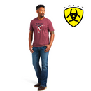 Camiseta de manga corta ARIAT STR Skull USA para hombre 10040868 