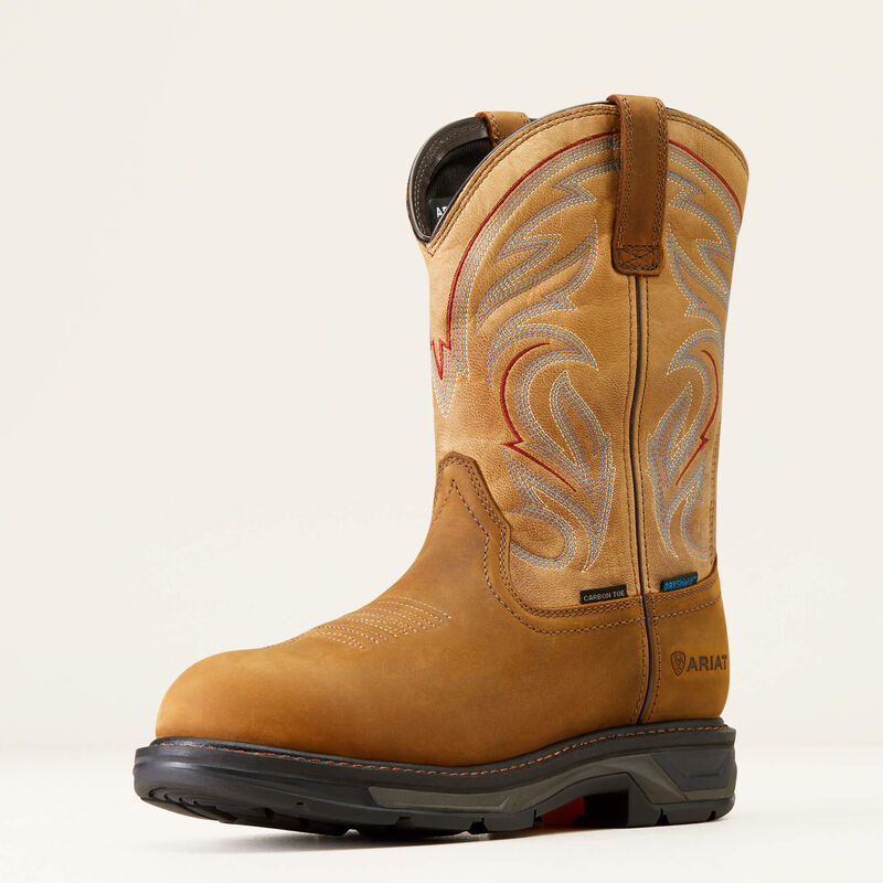 ARIAT Men's WorkHog XT Waterproof Carbon Toe Work Boot, Distressed Brown