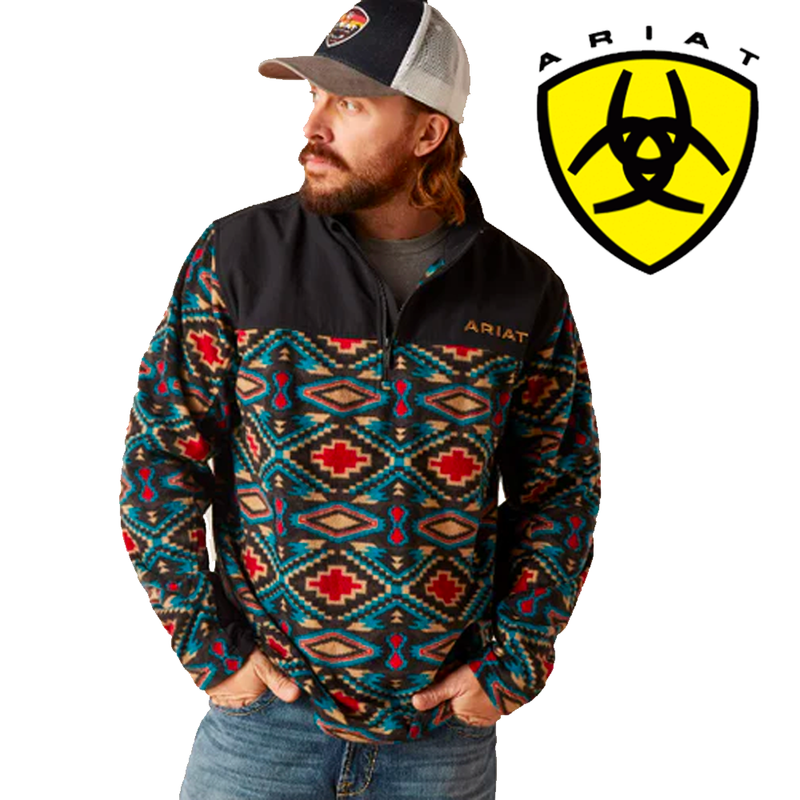 Suéter ARIAT para hombre Basis 2.0 Caldwell con cremallera de 1/4 10046141