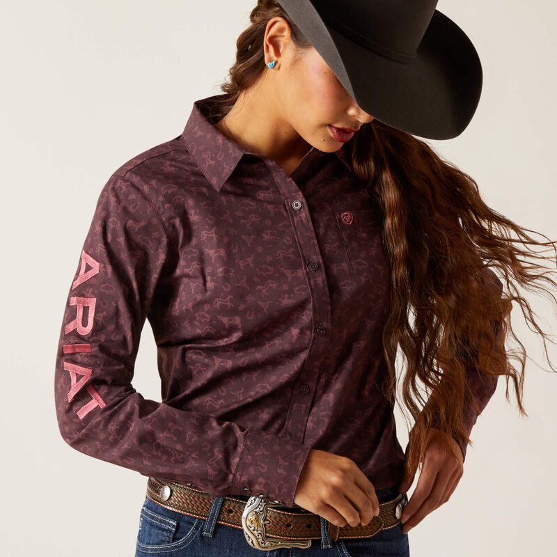 ARIAT Women's Wrinkle Resist Team Kirby Stretch Shirt 10047226