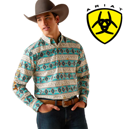 Camisa ajustada con logo del equipo Cruz de ARIAT para hombre 10047347