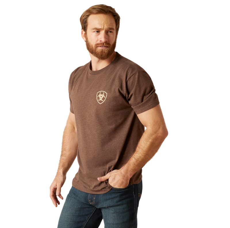 Camiseta de manga corta ARIAT para hombre, color trigo occidental, 10047610 