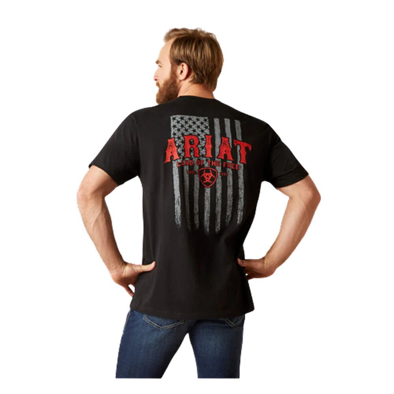 Camiseta gráfica de manga corta con bandera vertical occidental para hombre de ARIAT 10047614 