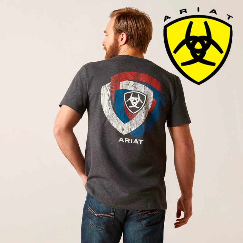 Camiseta de manga corta con insignias Woodeb de ARIAT para hombre 10047646 