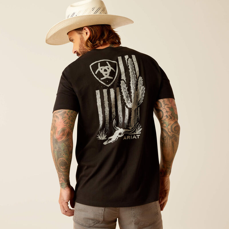 ARIAT Men's Cactus Flag SS T-Shirt 10051387