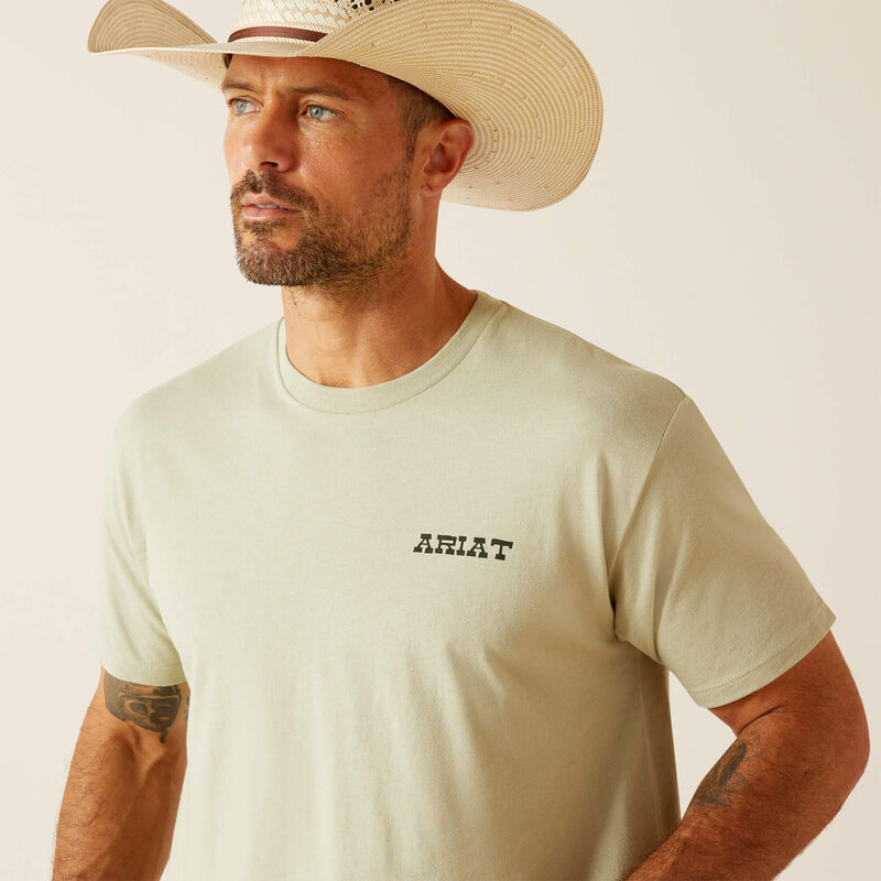 Camiseta de manga corta con bandera de águila para hombre de ARIAT 10051748