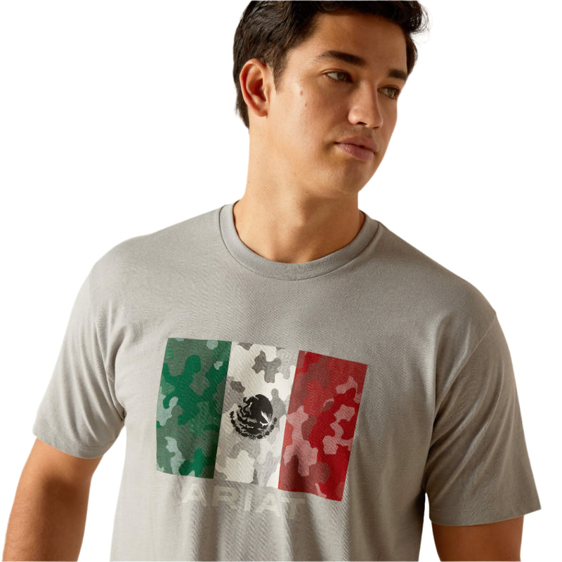 Camiseta ARIAT con bandera de camuflaje de México para hombre 10051751