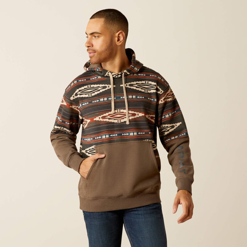 Sudadera con capucha Ariat Color Block para hombre 10052452 