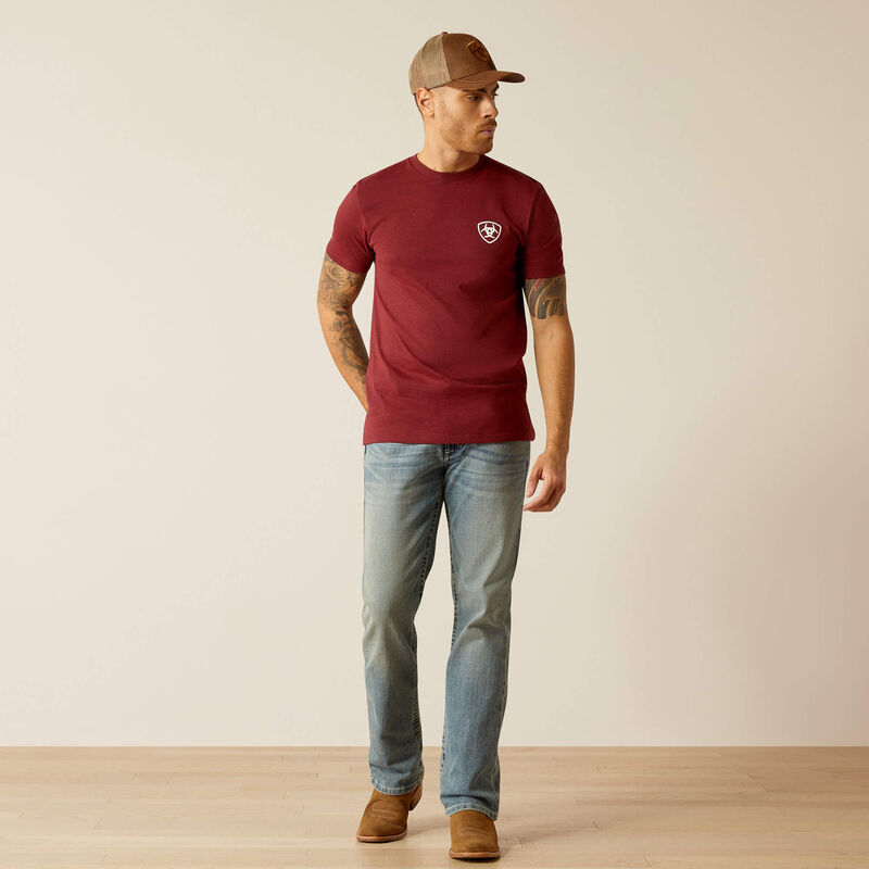 Camiseta de manga corta ARIAT para hombre con águila y serpiente 10052510