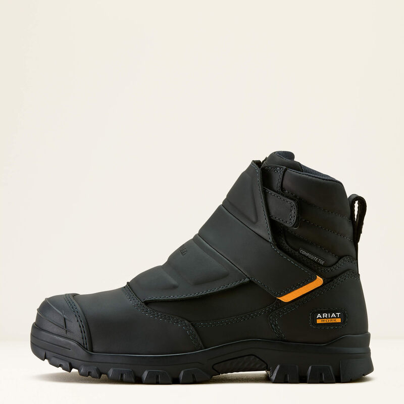 ARIAT Men's Treadfast Temper 6" CSA Waterproof Metguard Composite Toe Work Boot, Black