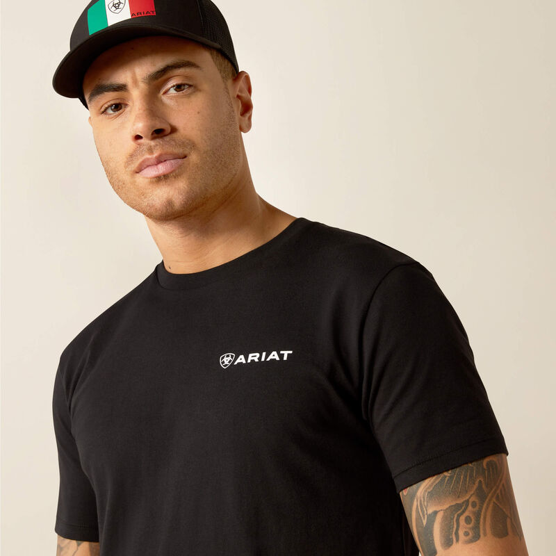 CAMISETA DE HOMBRE ARIAT VIVA MEXICO WOOD SS 10053997 