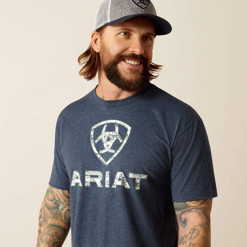 Camiseta de manga corta ARIAT Liberty USA con camuflaje digital para hombre 10054179 