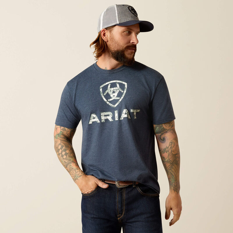 Camiseta de manga corta ARIAT Liberty USA con camuflaje digital para hombre 10054179 