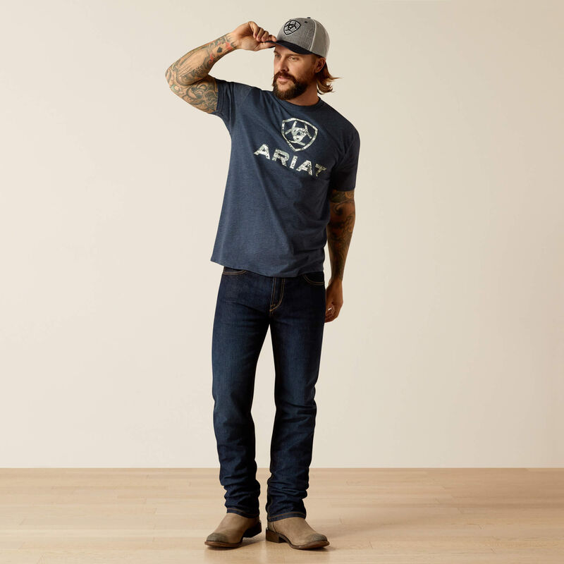 Camiseta de manga corta ARIAT Liberty USA con camuflaje digital para hombre 10054179 