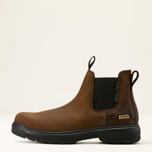 ARIAT Men's Turbo Chelsea CSA Carbon Toe Work Boot, Brown