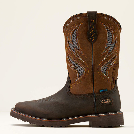 ARIAT Men's Activator VentTEK Waterproof Work Boot, Dark Brown