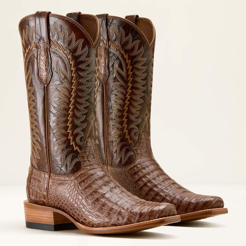 ARIAT Men's Futurity Finalist Caiman Belly Narrow Cutter Toe Cowboy Boot