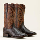 ARIAT Men's Classic Callen  Caiman Belly Wide Square Toe Western Boot, Chocolate