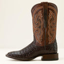 ARIAT Men's Classic Callen  Caiman Belly Wide Square Toe Western Boot, Chocolate