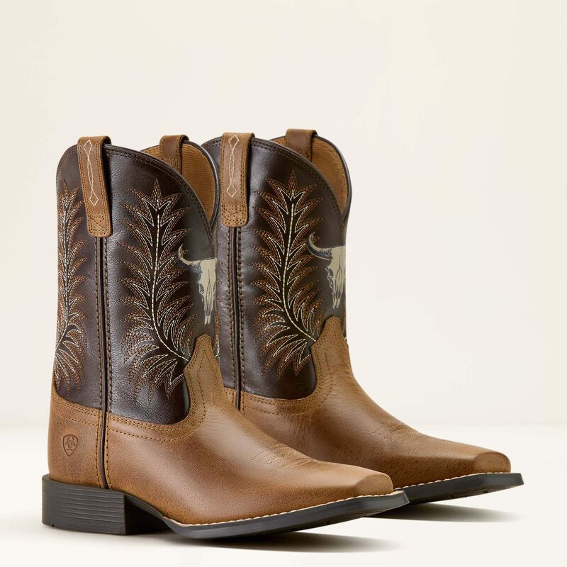 ARIAT Kid's Stampede Wide Square Toe Western Boot