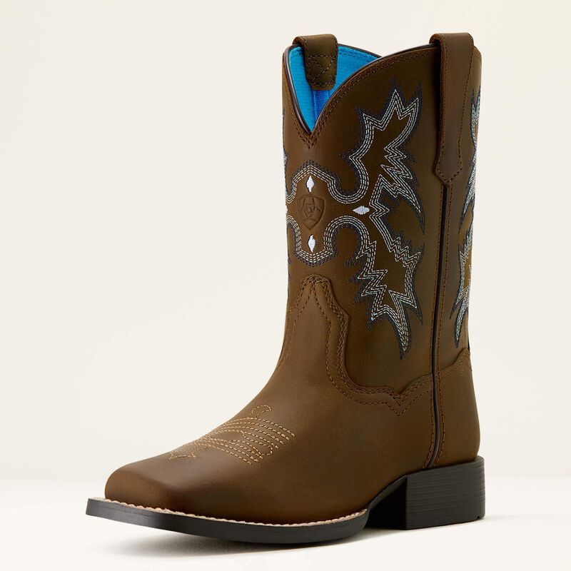 ARIAT Kid's Tombstone Wide Square Toe Western Boot