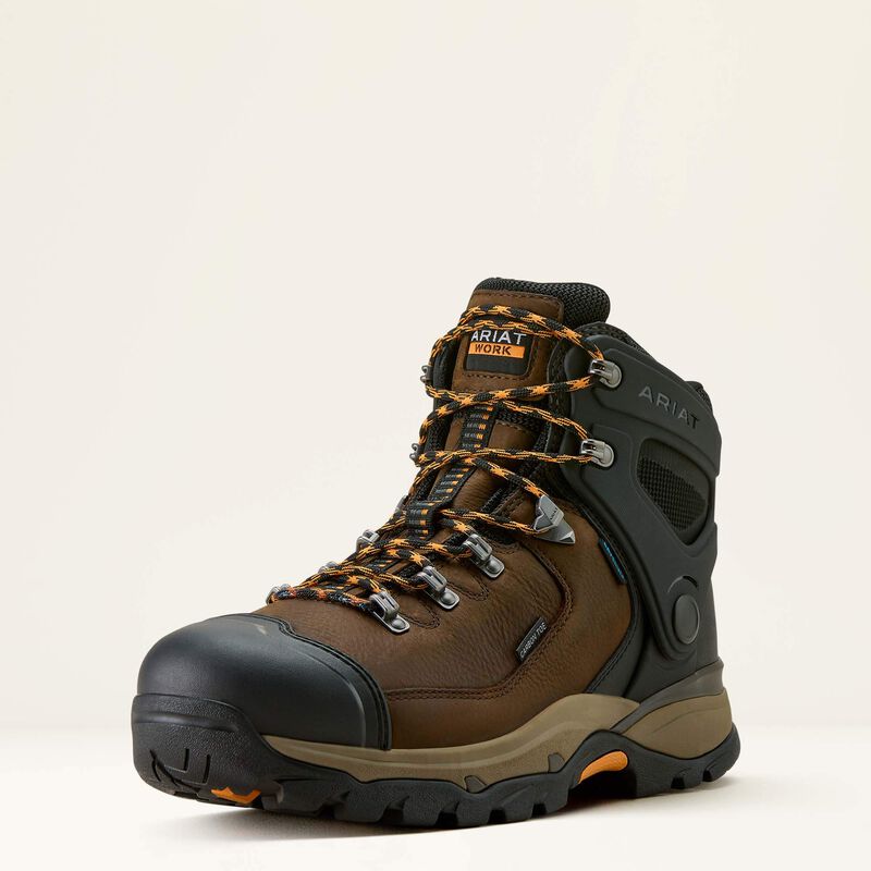 ARIAT Men's Endeavor 6'' H20 Carbon Toe Work Boot, Brown