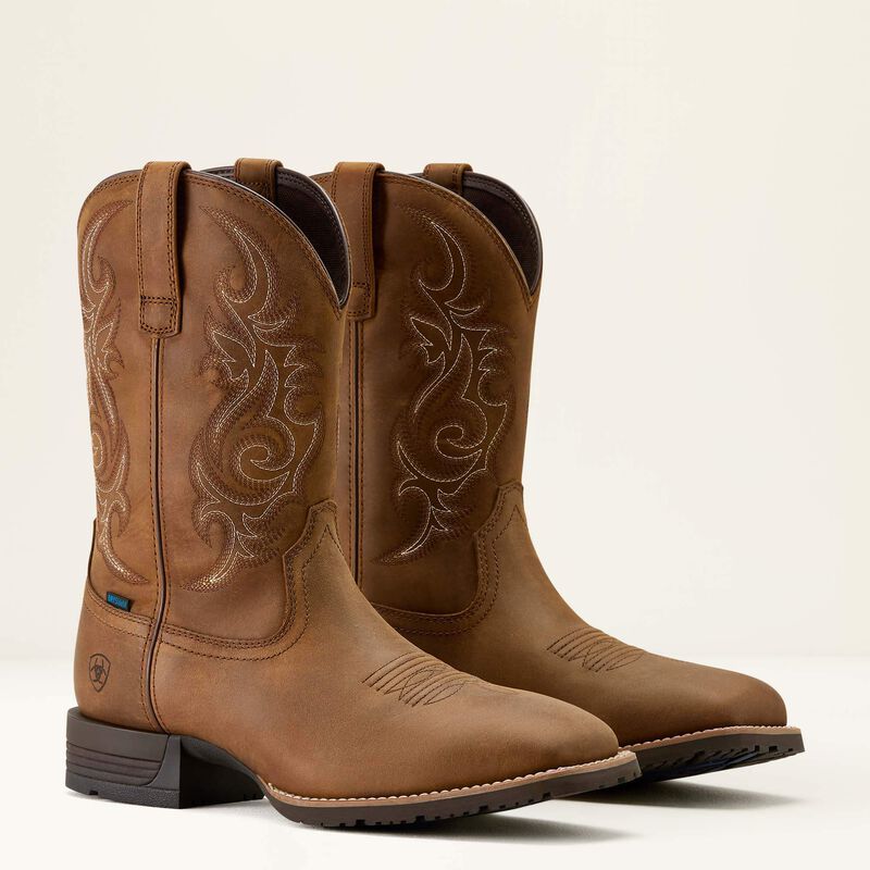 ARIAT Men's Hybrid Ranchway WP Wide Square Toe Western Boot 10064047