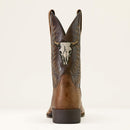 ARIAT Men's Sport Steer Skull Wide Square Toe Cowboy Boot
