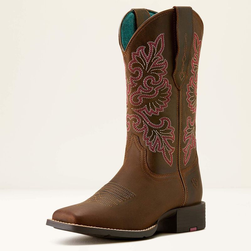 ARIAT Women's Round Up StretchFit Wide Square Toe Western Boot