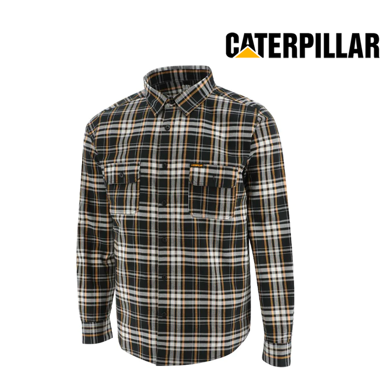 CATERPILLAR Men's Plaid Long Sleeve Work Shirt 1020001