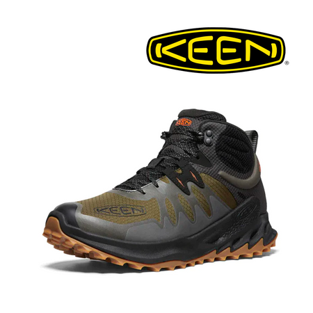 Keen Men\'s Black Olive Zionic WP Mesh Classic Ankle Hiking Boots Size 12 KEEN Zionic Mid Waterproof Hiking Boots for Men | Bass Pro Shops main image 3