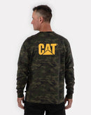 CATERPILLAR Men's Trademark Pocket Long Sleeve T-Shirt 1510053, Camo