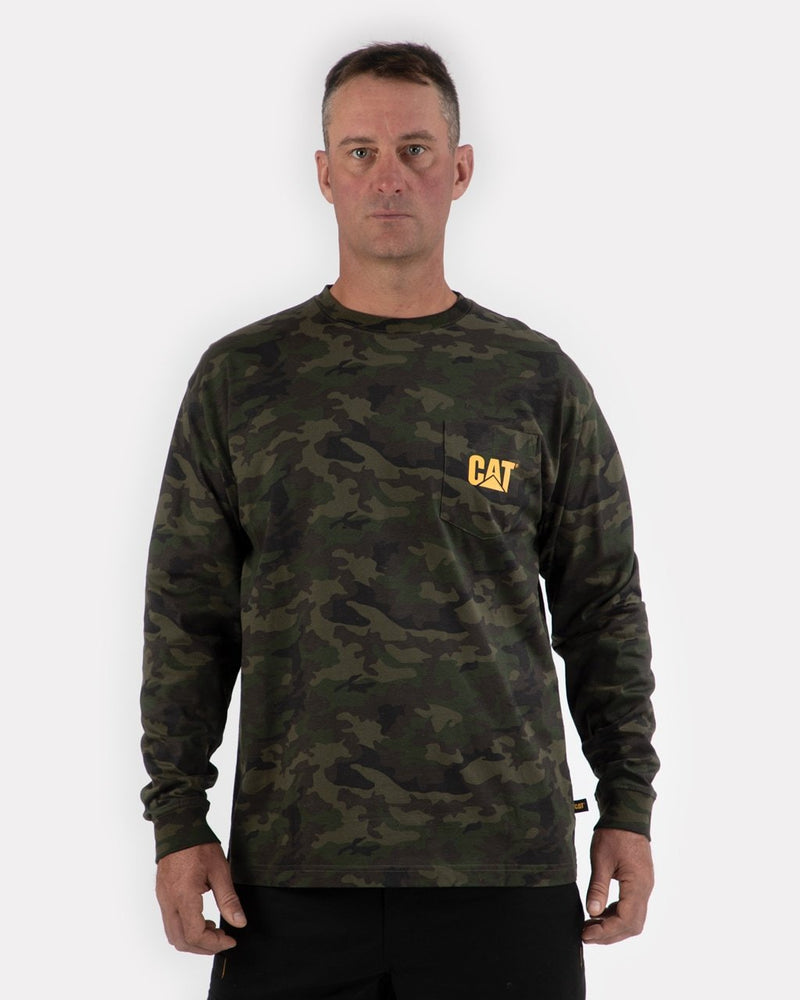 CATERPILLAR Men's Trademark Pocket Long Sleeve T-Shirt 1510053