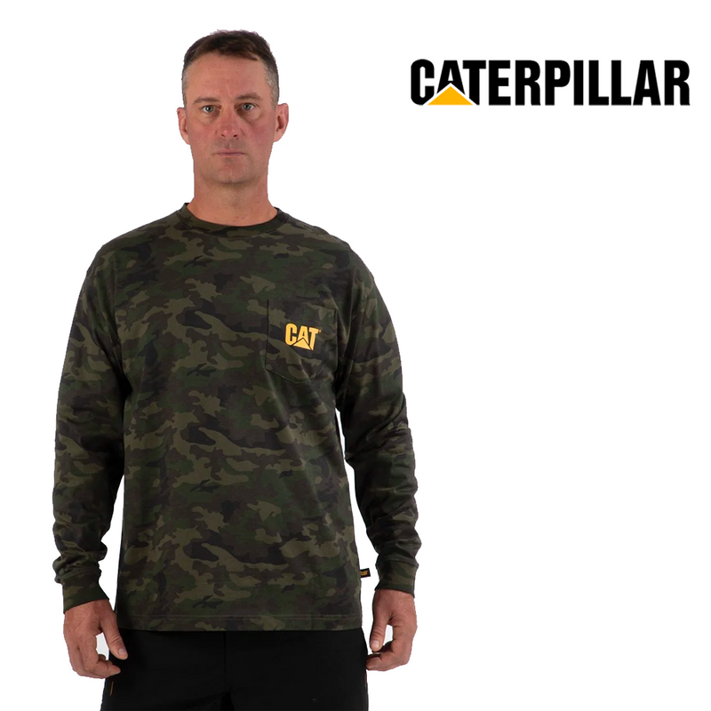 CATERPILLAR Men's Trademark Pocket Long Sleeve T-Shirt 1510053