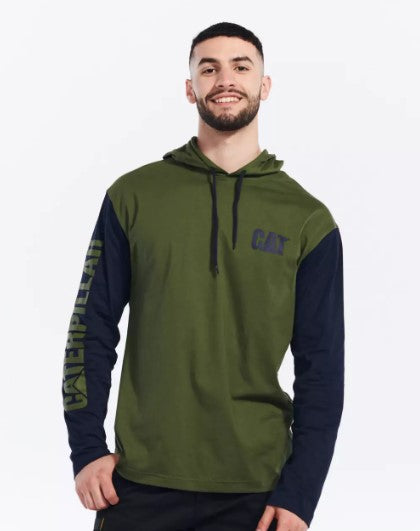 CATERPILLAR Men's UPF Hooded Banner L/S Tee 1510425