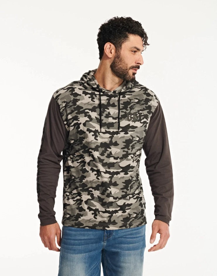 CATERPILLAR Men's UPF Hooded Banner L/S Tee 1510425